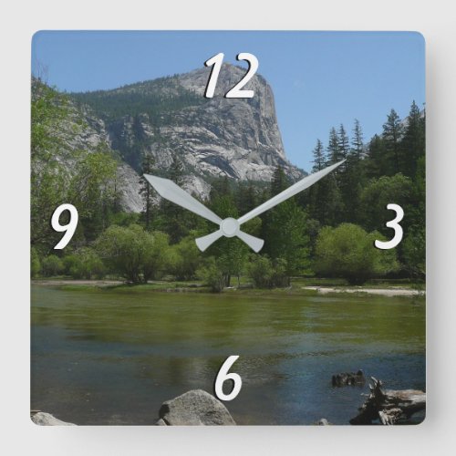 Mirror Lake II in Yosemite National Park Square Wall Clock