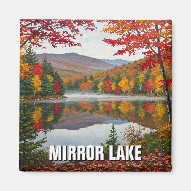 Mirror Lake New Hampshire Travel Magnet (Front)