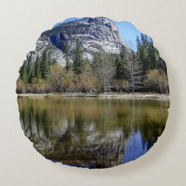 Mirror Lake Round Pillow (Front)