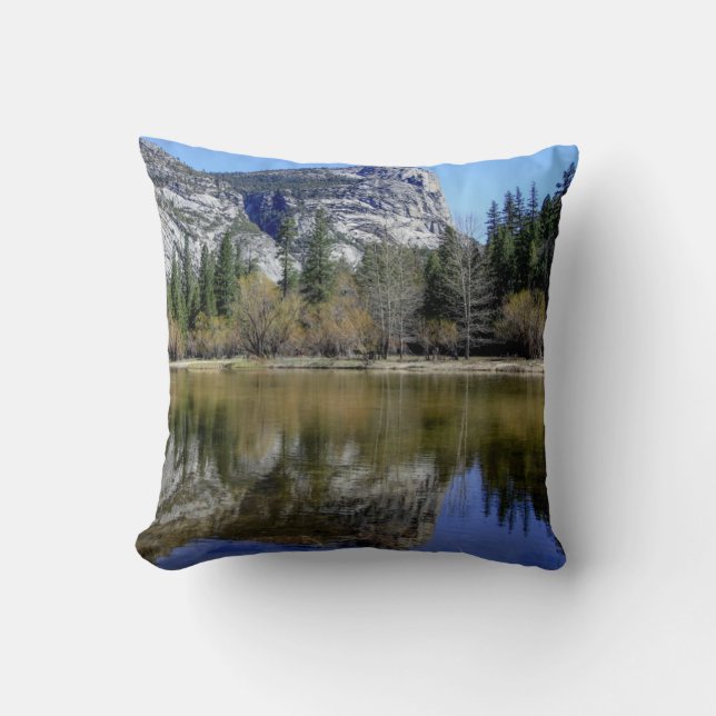 Mirror Lake Throw Pillow (Front)