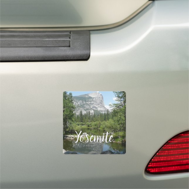 Mirror Lake View in Yosemite National Park Car Magnet (In Situ)