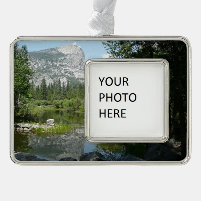 Mirror Lake View in Yosemite National Park Christmas Ornament (Front)