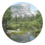 Mirror Lake View in Yosemite National Park Classic Round Sticker