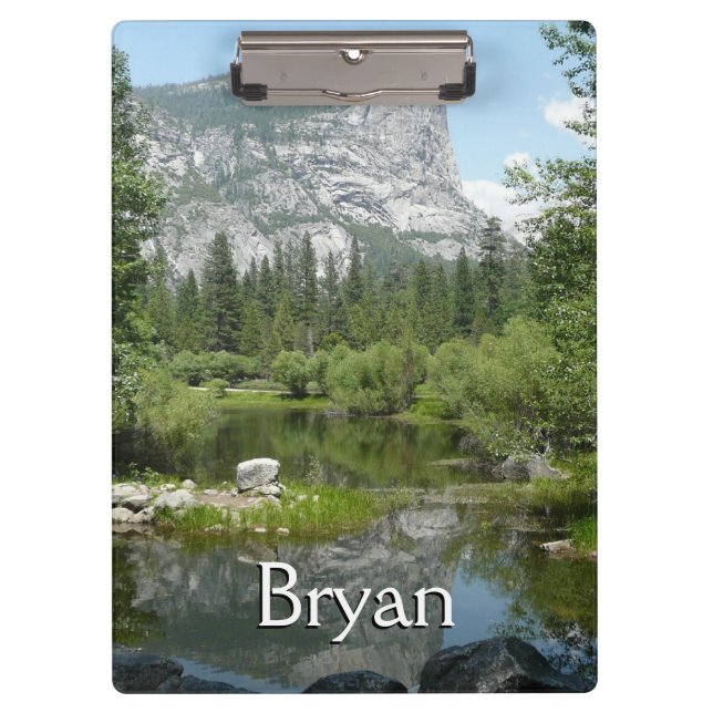 Mirror Lake View in Yosemite National Park Clipboard (Front)