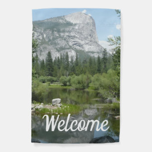 Mirror Lake View in Yosemite National Park Garden Flag