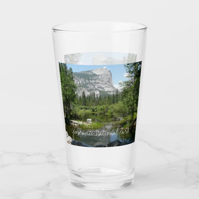 Mirror Lake View in Yosemite National Park Glass (Front)