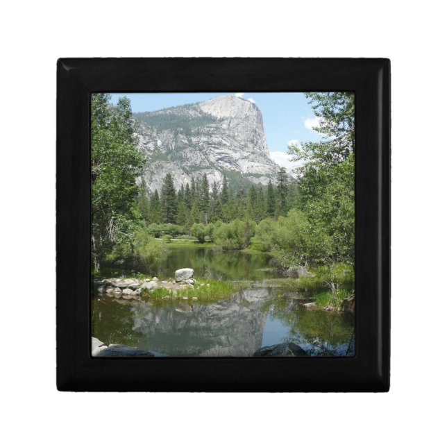 Mirror Lake View in Yosemite National Park Jewelry Box (Front)