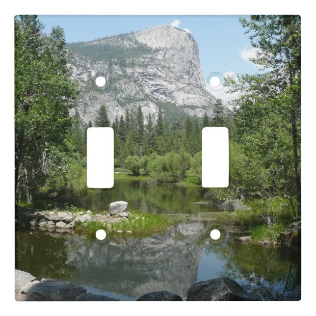 Mirror Lake View in Yosemite National Park Light Switch Cover (Front)