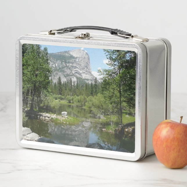 Mirror Lake View in Yosemite National Park Metal Lunch Box (In Situ)