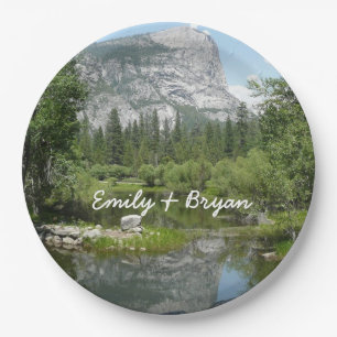 Mirror Lake View in Yosemite National Park Paper Plates