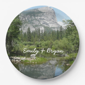 Mirror Lake View in Yosemite National Park Paper Plates