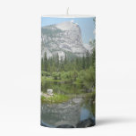 Mirror Lake View in Yosemite National Park Pillar Candle