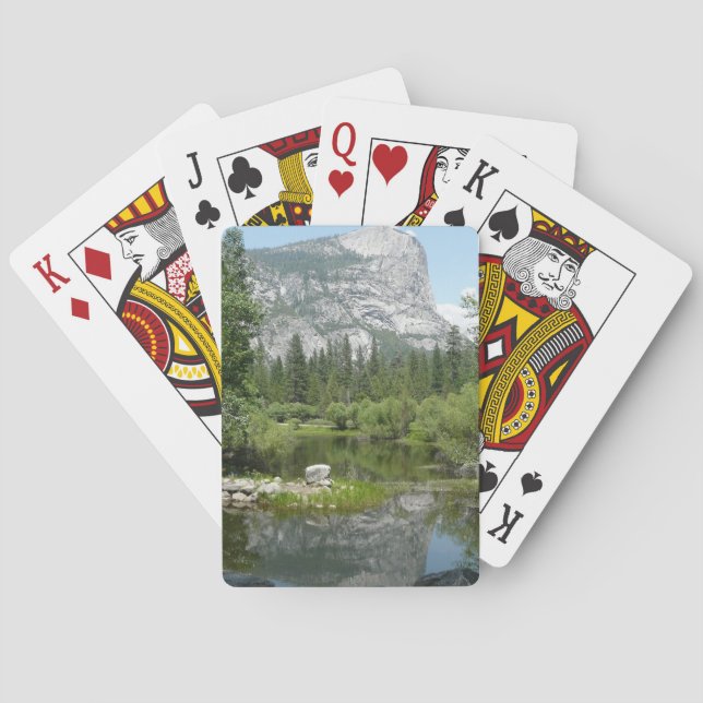 Mirror Lake View in Yosemite National Park Poker Cards (Back)