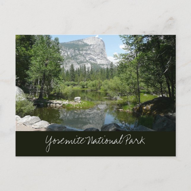 Mirror Lake View in Yosemite National Park Postcard (Front)