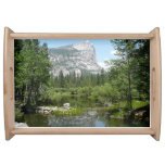 Mirror Lake View in Yosemite National Park Serving Tray