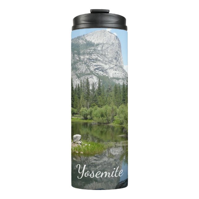 Mirror Lake View in Yosemite National Park Thermal Tumbler (Front)