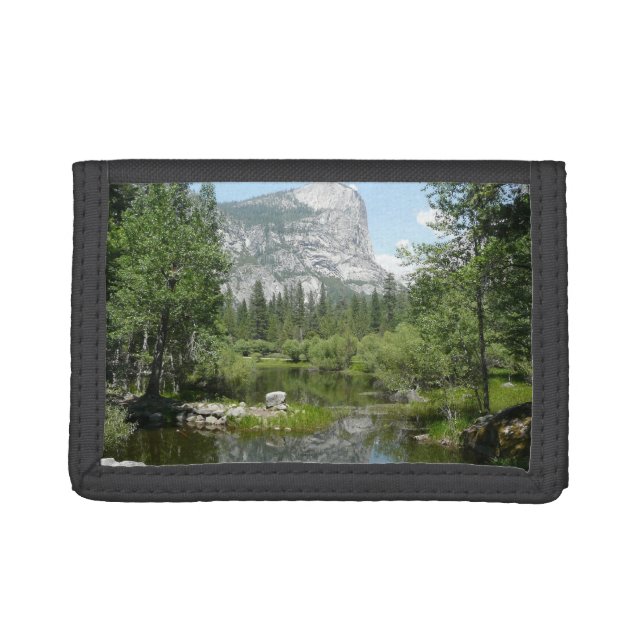 Mirror Lake View in Yosemite National Park Trifold Wallet (Front)