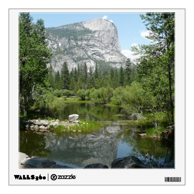 Mirror Lake View in Yosemite National Park Wall Decal (Front)