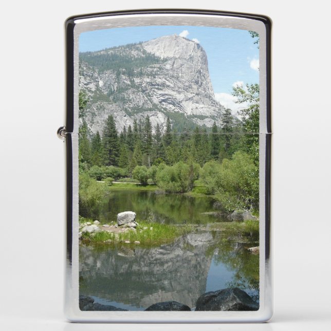 Mirror Lake View in Yosemite National Park Zippo Lighter (Front)