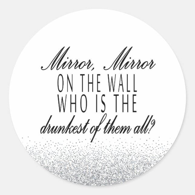 Mirror, Mirror Funny Sticker (Front)