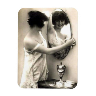 Mirror Mirror Vintage Erotica Pre Code Pin-Up Girl Magnet