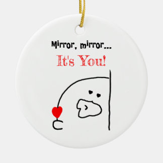 Mirror, Mirror... You're Captivating! | Charming Ceramic Ornament
