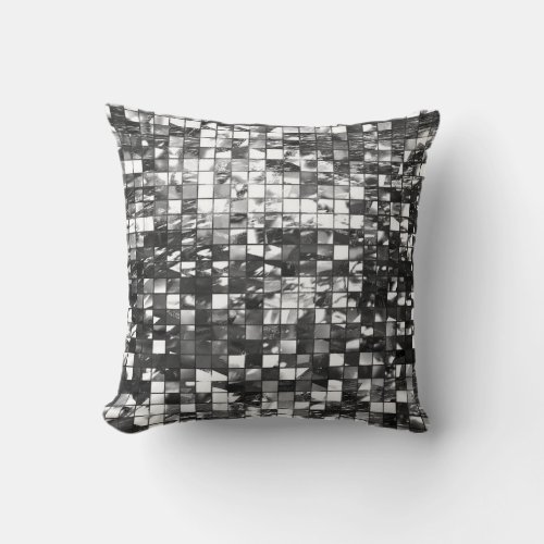 Mirror Mosaic Effect Abstract Throw Pillow