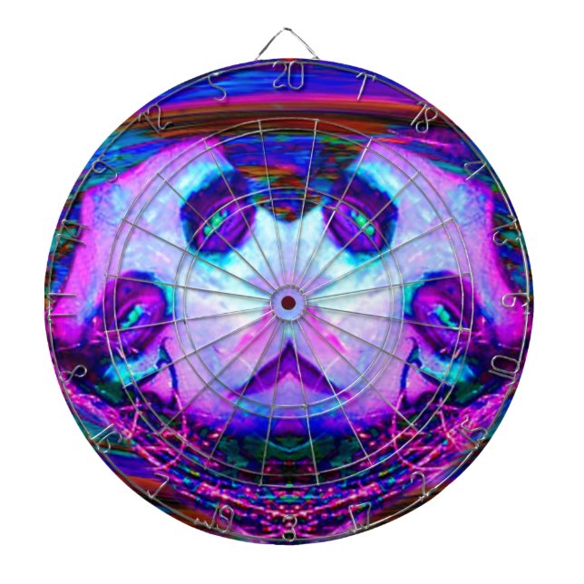 Mirror Reflection Dartboard With Darts (Front)