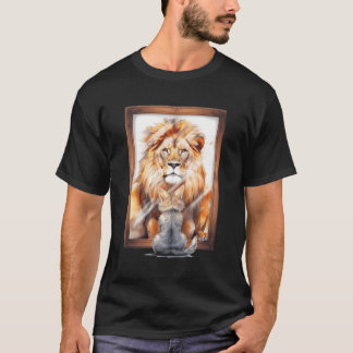 Mirror Reflection From Cat To Lion T-Shirt