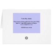 Mirror reflection Funter Bay, Alaska Cards (Back Horizontal)