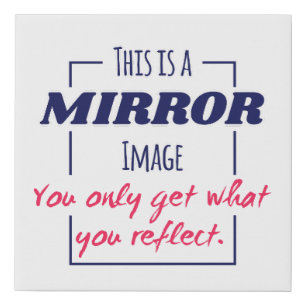 Mirror Reflection Mindset Motivational Design Faux Canvas Print