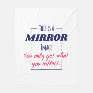 Mirror Reflection Mindset Motivational Design Fleece Blanket