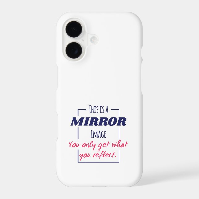 Mirror Reflection Mindset Motivational Design Iphone Case (Back)