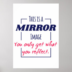 Mirror Reflection Mindset Motivational Design Poster