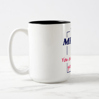 Mirror Reflection Mindset Motivational Design Two-Tone Coffee Mug