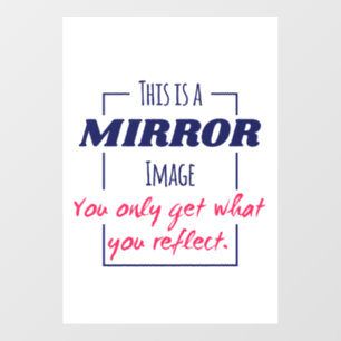 Mirror Reflection Mindset Motivational Design Wall Decal