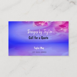 Mirror, Reflection, Purple, Floral Business Cards