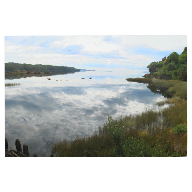 Mirror Reflections Sarah Island Tasmania  Metal Print (Front)