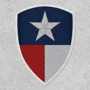 Mirror Reversed Vertical Texas Flag Patch