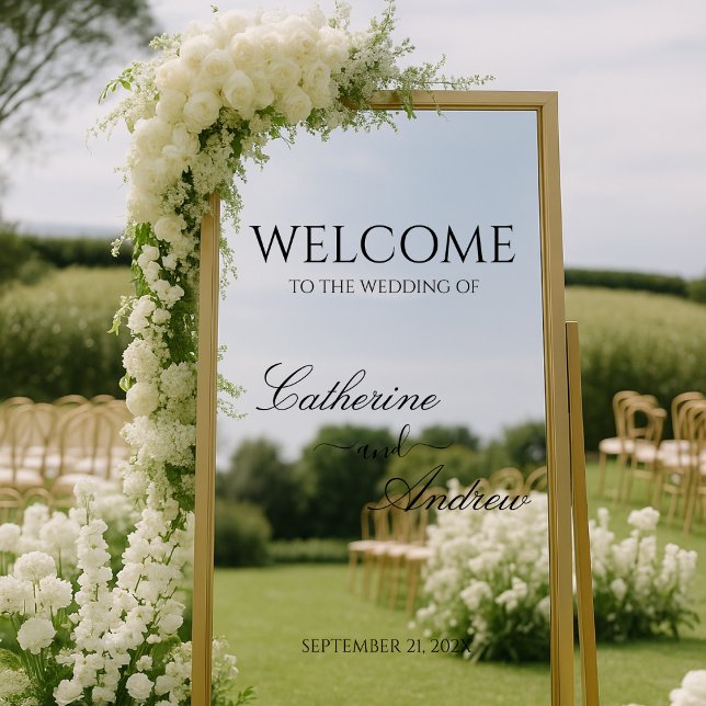 Mirror Wedding Welcome Decal Reception Signage (wedding wall decals, wedding wall decals, wedding mirror, wedding selfie mirror)