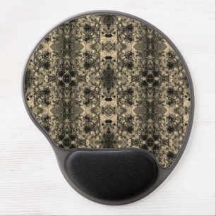 Mirror with velvety look, classic beige unicolor gel mouse pad