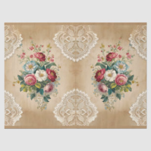 Mirrored Bouquets and Lace Decoupage Tissue Paper