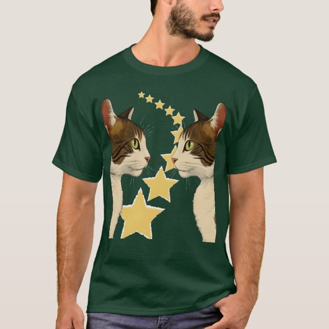 Mirrored Cats vintage T-Shirt (Front)