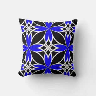 Mirrored Celtic ( Blue Invert ) Throw Pillow