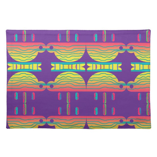 Mirrored Coffee Cups Novelty  Cloth Placemat (Front)