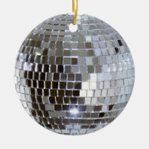 Mirrored Disco Ball 1 Ceramic Ornament
