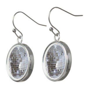 Mirrored Disco Ball 1 Earrings