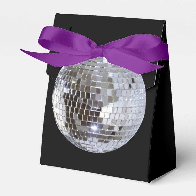 Mirrored Disco Ball 1 Favor Boxes (Front Side)