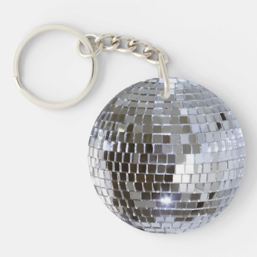 Mirrored Disco Ball 1 Keychain