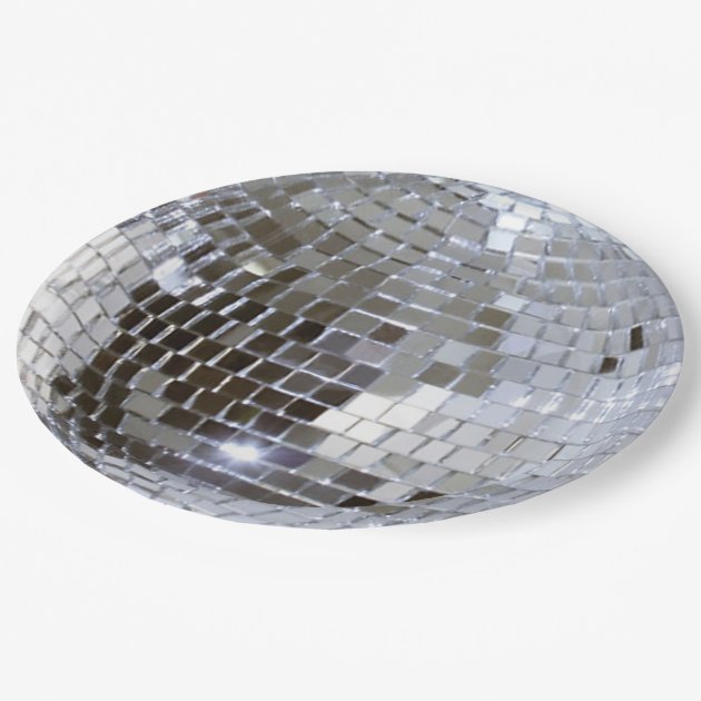 Mirrored Disco Ball 1 Paper Plates | Zazzle